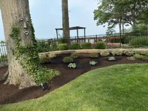 Doskoch Lawn Care beautiful Lake Erie house landscaping and mulching