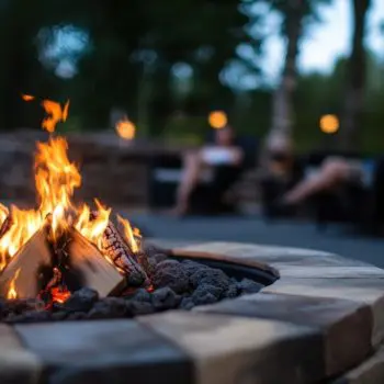Outdoor Fire Pit outdoors by the fire pit with relaxed adults amidst nature