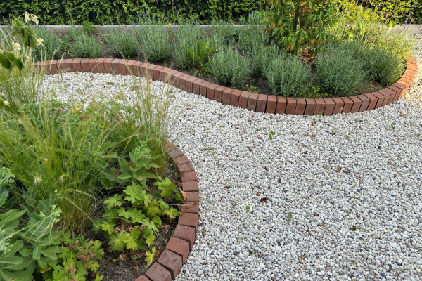 Landscaping beds.